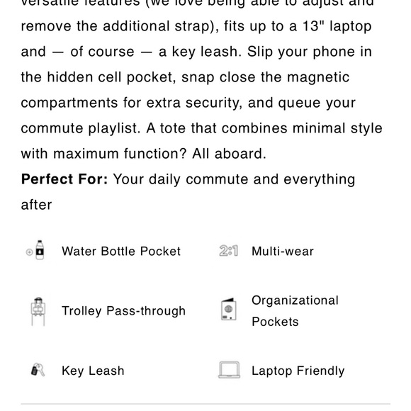 Beis commuter Tote Bag - Picture 5 of 11